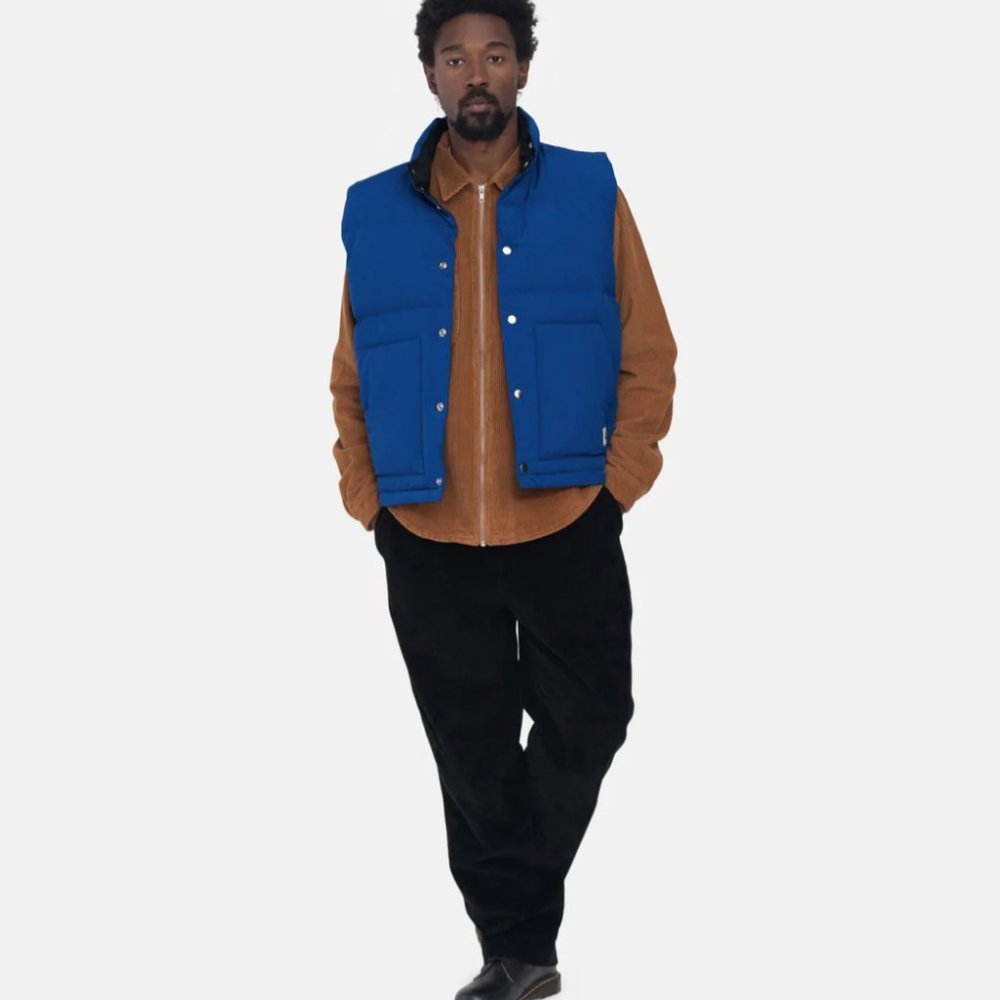 STUSSY REVERSE DOWN WORKGEAR VEST - ROYAL